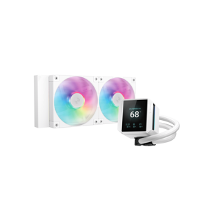 DeepCool vodeno hlađenje MYSTIQUE 240 WH, ARGB, TDP 280W, White, 240mm, LCD, R-LX240-WHDSNMCP-G-1