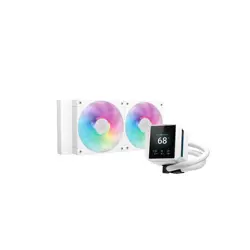 DeepCool vodeno hlađenje MYSTIQUE 240 WH, ARGB, white, 240mm, LCD, R-LX240-WHDSNMCP-G-1