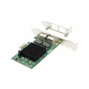 Digitus DN-10132 LAN adapter, 2xRJ-45, Gigabit Ethernet, PCIe