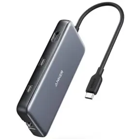 Docking station Anker 555 USB-C, 8u1 hub, 1x USB-C PD, 1x USB-C, 2x USB-A, 1x HDMI, 1x Ethernet RJ45, 1x micro SD/SD čitač kartica, A83830A2