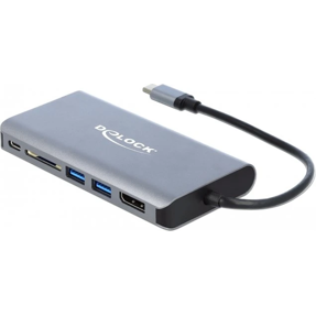 Docking station Delock USB Type-C 4K, HDMI, DP, USB, SD, LAN, PD 3.0, 87683