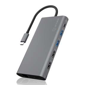 Docking station Icy Box IB-DK4050-CPD, 12-in-1, USB Type-C