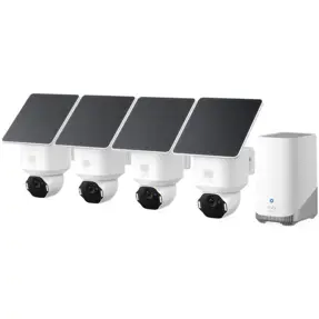 Anker Eufy Security SoloCam E42 komplet 4 kamer + HomeBase 3 baza + 4 solarni paneli, E8173322, (na vanjskom skladištu - isporuka 1-2 radna dana)
