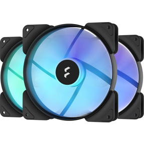 Fractal ventilator 120mm Aspect 12 RGB PWM Black 500-2000rpm, 3-pack, FD-F-AS1-1207