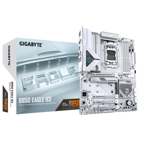 Gigabyte B850 Eagle Ice, AMD B850, AM5, DDR5, ATX, White