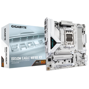 Gigabyte B850M Eagle WIFI6E Ice, AMD B850, AM5, DDR5, mATX, White