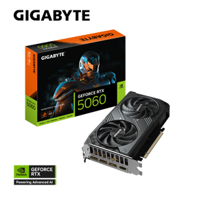 Gigabyte RTX5060 Windforce MAX OC, 8GB GDDR7, NVIDIA GeForce, GV-N5060WF2MAX OC-8GD