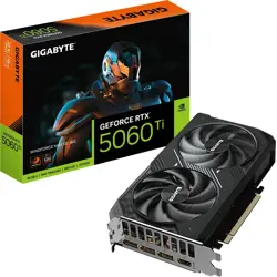 Gigabyte RTX5060Ti WINDFORCE MAX OC, 16GB GDDR7, NVIDIA GeForce, GV-N506TWF2MAX OC-16GD