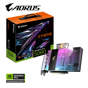 Gigabyte RTX5080 AORUS XTREME WATERFORCE WB, 16GB GDDR7, NVIDIA GeForce, GV-N5080AORUSX WB-16GD
