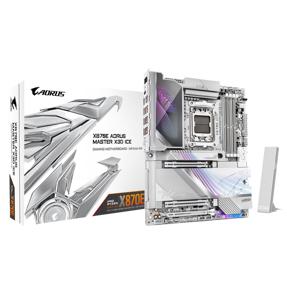 Gigabyte X870E AORUS MASTER X3D ICE, WIFI, AMD X870E, AM5, DDR5, ATX