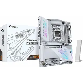Gigabyte X870E AORUS PRO X3D ICE, WIFI, AMD X870E, AM5, DDR5, ATX, White