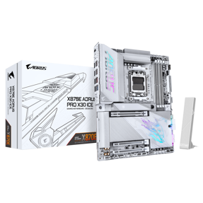 Gigabyte X870E Aorus Pro X3D ICE, WIFI, AMD X870E, AM5, DDR5, ATX, White