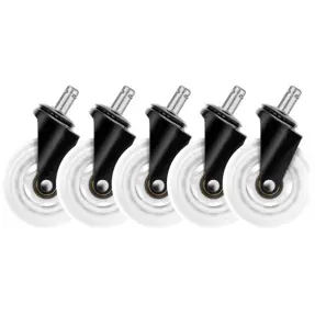 Gumeni kotačići za stolicu, 3", Crni, 5-Pack, Deltaco, 7333048059987