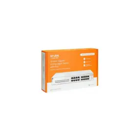 HPE Switch Aruba Instant On 1430 desktop Gigabit switch, 16-port, 16x RJ-45, 124W PoE+, R8R48A