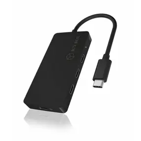 IcyBox USB-C Hub, 4-Port, 3x USB-C/1x USB-C PD, Black, IB-HUB1429-CPD