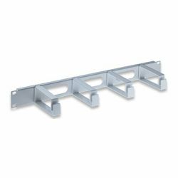 INTELLINET 19'' Cable Management Panel, 1U, 4 long plastic rings, Gray
