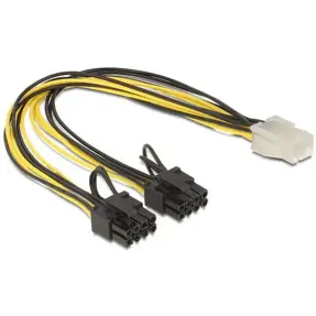 Kabel 6 pin PCIe (Ž)/2x8 pin PCIe (6+2) (M), 30cm, Delock, 83433