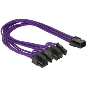 Kabel 6 pin (Ž)/2x8 pin (6+2) (M), 30cm, Delock, 83704