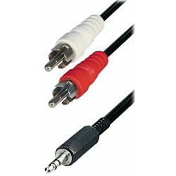 Kabel audio 1x3.5mm/2xcinch 3m, TRN-A49-3L