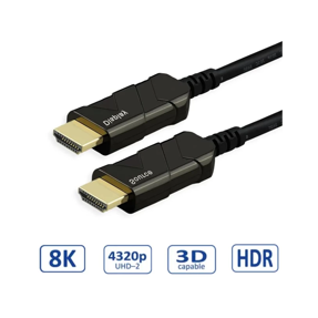 Kabel HDMI, 15m, HDMI 2.1, 8K@60Hz, Ultra HD aktivni, optički, Roline, 14.01.3484
