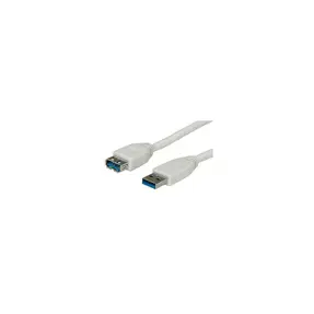 Kabel produžni USB 3.0, 0.8m, USB-A/USB-A M/F, Roline, Bijeli, 11.99.8977