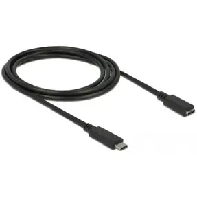 Kabel produžni USB 3.2, 2m, USB-C/USB-C M/F, Delock, Crni, 85542