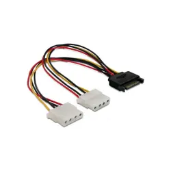 Kabel SATA 15-pin / 2x Molex 4-pin, 2 pieces