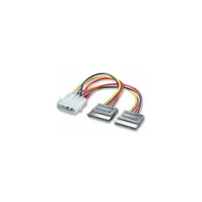 Kabel SATA Molex/2xSATA 0.12m, Roline, 11.03.1050