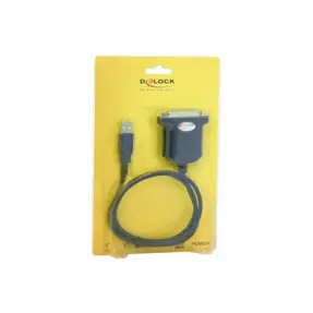 Kabel USB 0.80m, 1.1, USB-A/D-Sub25 M/M, Delock, Crni, 61330