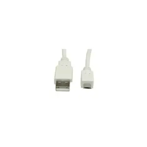 Kabel USB 0.8m, USB 2.0/USB micro, White, Roline,11.99.8754