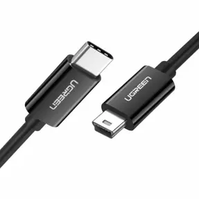 Kabel USB 2.0, 1m, USB-C (M)/Mini USB, Ugreen, Crni, US242