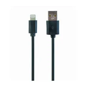 Kabel USB 2.0, 2m, USB-A/Lightning, Gembird, Crni, GEM-CC-USB2-AMLM-2M