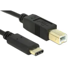 Kabel USB 2.0, 2m, USB-C/USB-B, Delock, Crni, 83330