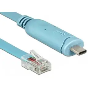 Kabel USB 2.0, 3m, USB-C/RS232 RJ45, Delock, Plavi, 63914