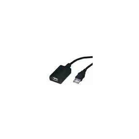 Kabel USB 2.0, 5m, USB-A/USB-A M/F, Aktivni, Roline, Crni, 12.04.1089