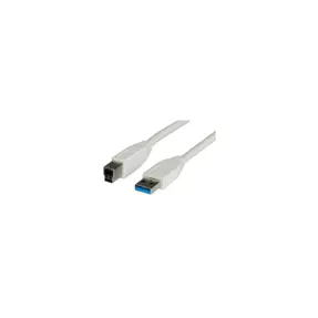 Kabel USB 3.0, 3m, USB-A/USB-B M/M, Roline, Bijeli, 11.99.8871