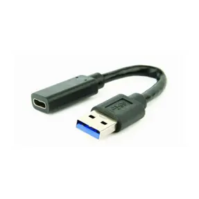 Kabel USB 3.1, 0.1m, USB-A/USB-C M/F, Gembird, Crni, GEM-A-USB3-AMCF-01
