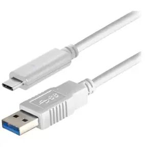 Kabel USB 3.1, 1m, USB-A/USB-C M/M, Transmedia, Bijeli, TRN-C511-1WL
