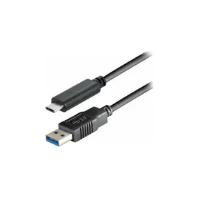 Kabel USB 3.1, 2m, USB-A/USB/C M/M, Transmedia, Crni, TRN-C511-2L