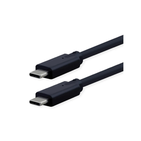 Kabel USB 3.2, 5m, USB-C/USB-C M/M, 100W PD, Roline, Crni, 11.02.9066