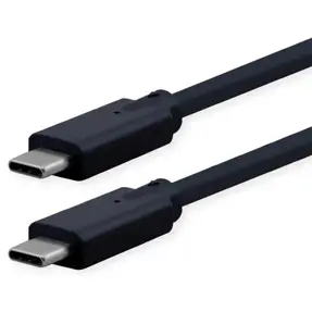 Kabel USB 3.2, 5m, USB-C/USB-C M/M, 100W PD, Roline, Crni, 11.02.9066