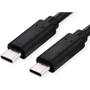 Kabel USB 4, 1m, USB-C/USB-C M/M, 100W PD, Roline, Crni, 11.02.9082