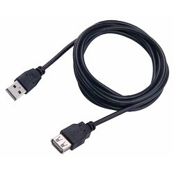Kabel USB 2.0, 1m, USB-A/USB-A M/F, Transmedia, Bež, TRN-C140-KHL