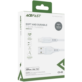 Kabel USB Acefast C3-02 1.2m USB-A/Lightning, 2.4A max, bijeli