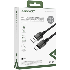 Kabel USB Acefast C9-04 1.2m USB-A/USB-C, 3A, crni