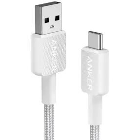 Kabel USB-A/USB-C Anker 322 0.9m, pleteni, bijeli, A81H5G21