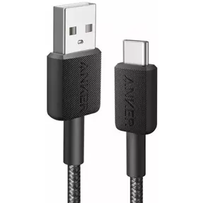 Kabel USB-A/USB-C Anker 322 1.8m, pleteni, crni, A81H6G11