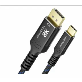 Kabel USB-C/DisplayPort 1.2, 1m, 8k@60Hz, deleyCON, MK5755