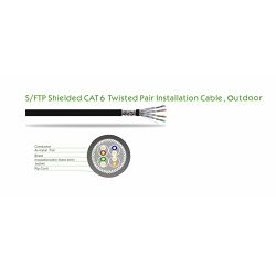 Kabel SFTP 100m CAT6, Outdoor, AWG23, NVT-CAT6-ORING307