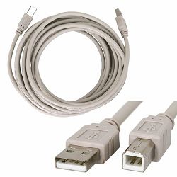 Kabel za printer 2m, USB 2.0, bež, NVT-USB-224